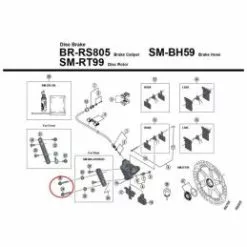 Shimano Tornillo Fijación Pinza Flat Mount